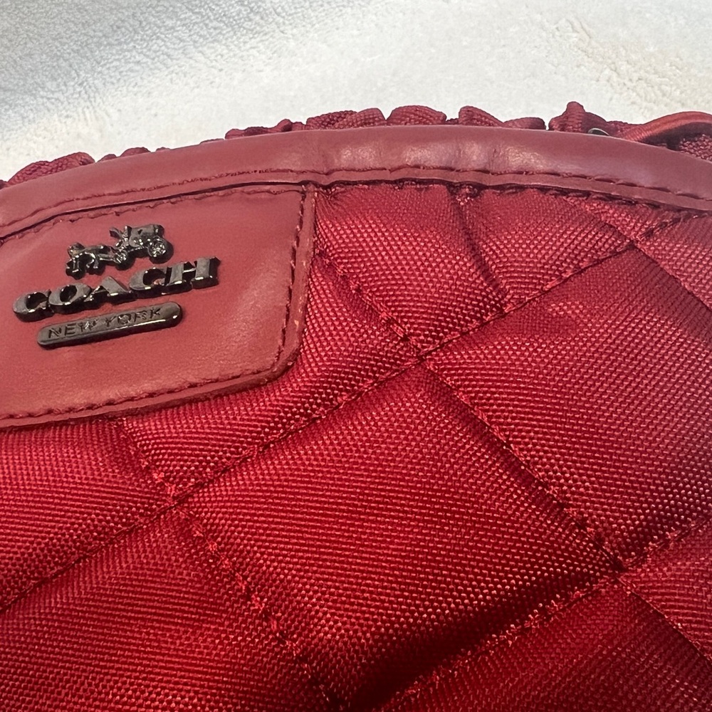 Coach Red Quilted Boots - Picture 5 of 7